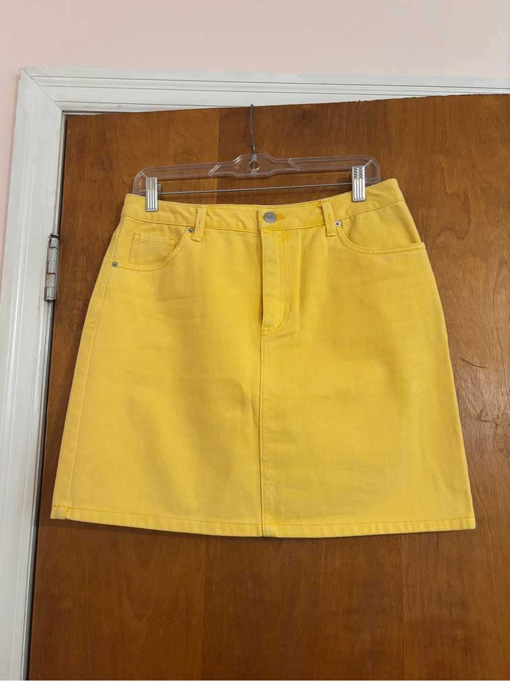 Denim Mini Skirt, Butter Yellow: Vero Moda, ModCloth NWOT